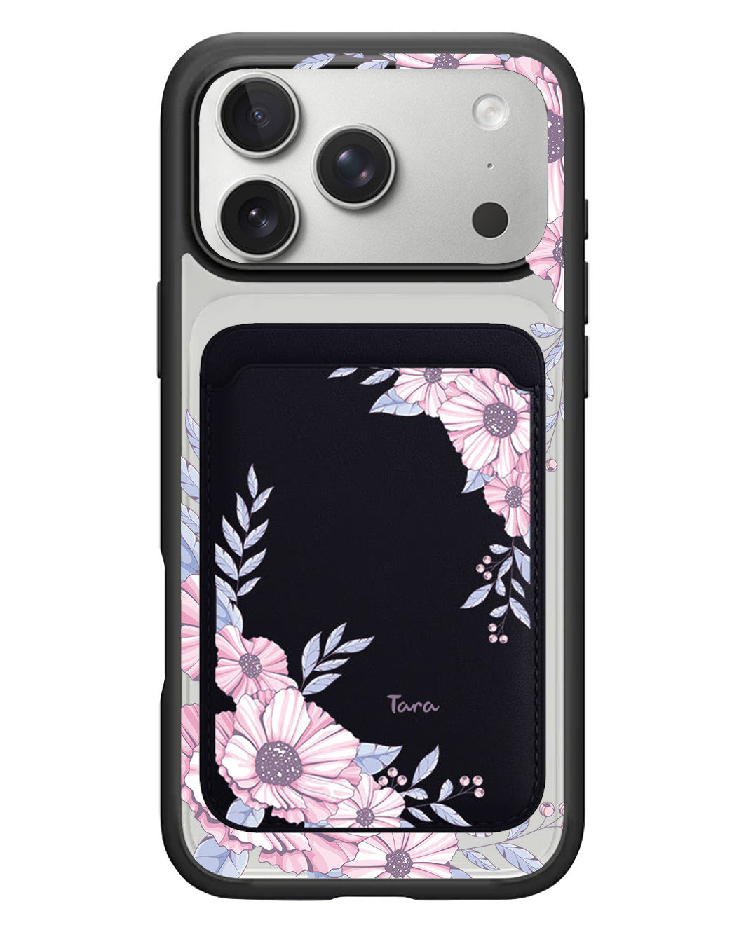 iPhone Magnetic Wallet Case - Pink Blossom
