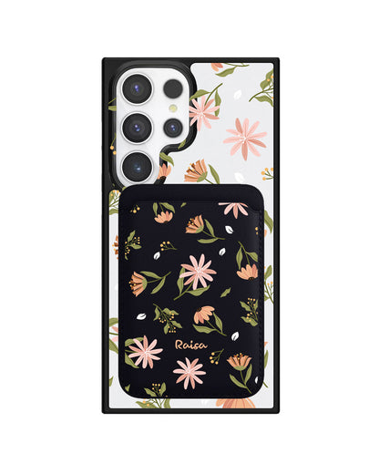 Android Magnetic Wallet Case - Cosmos Flower