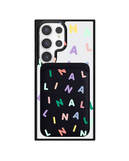 Android Magnetic Wallet Case - Monogram 2.0 Rainbow