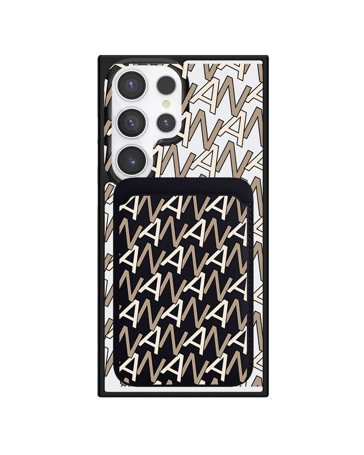 Android Magnetic Wallet Case - Initial Monogram 4.0
