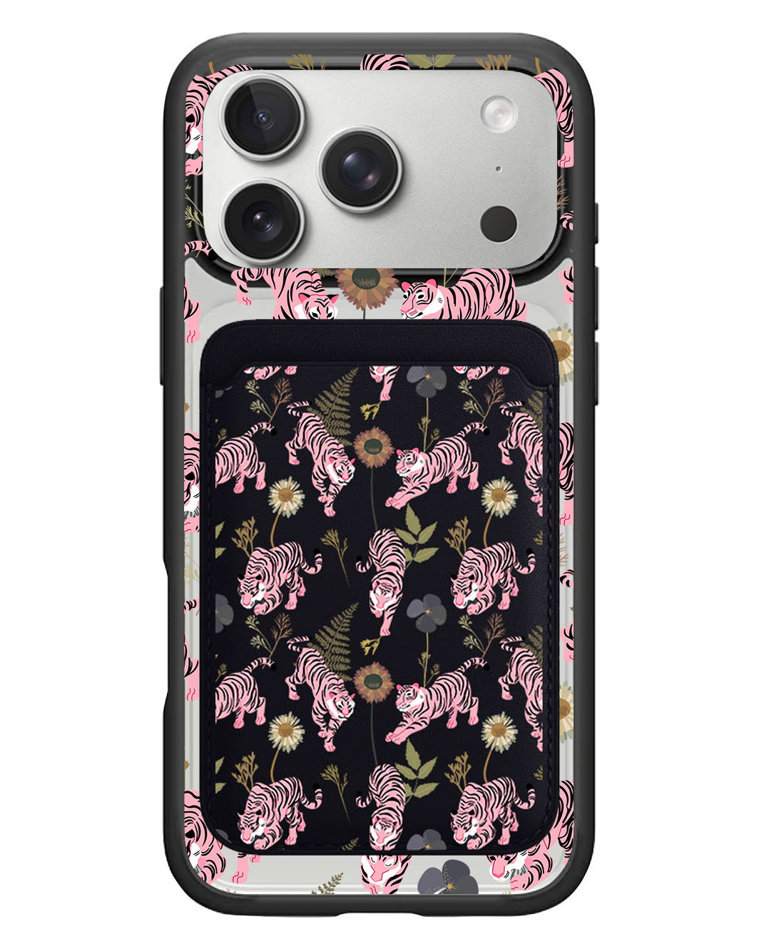 iPhone Magnetic Wallet Case - Tigre Rosa