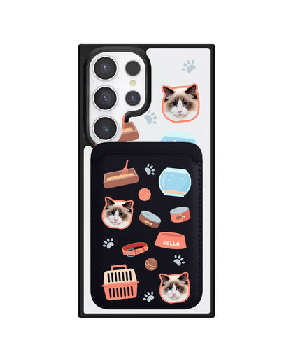 Android Magnetic Wallet Case - Pet Grid Kitty Cozy Corner