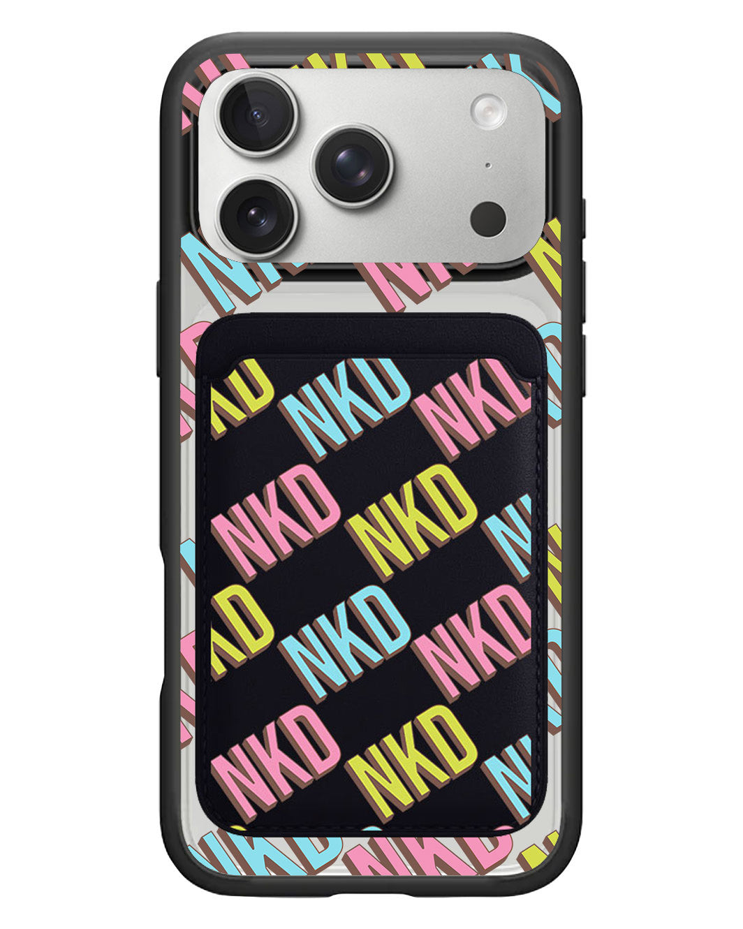 iPhone Magnetic Wallet Case - Diagonal Initial Monogram 3.0