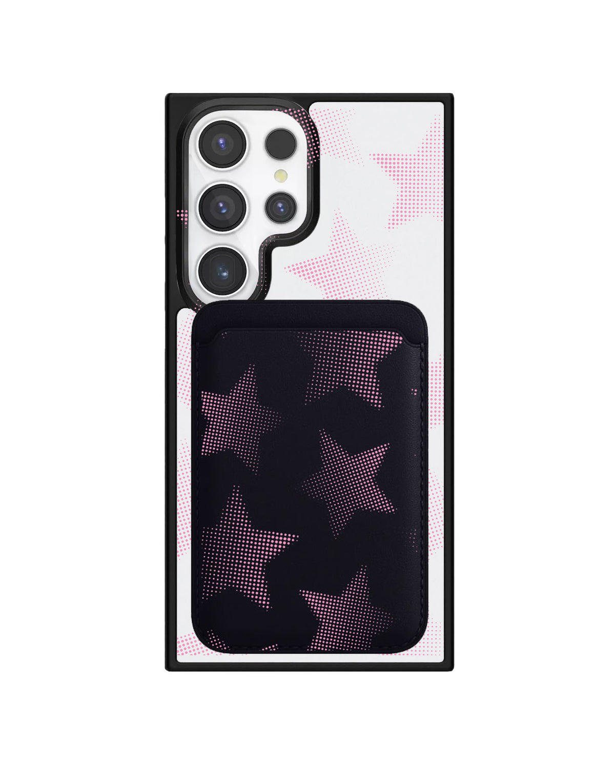 Android Magnetic Wallet Case - Pink Star