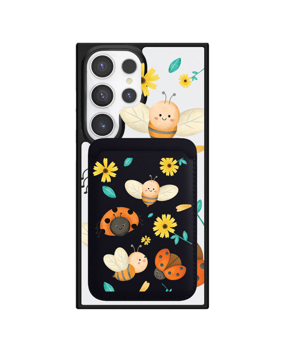 Android Magnetic Wallet Case - Lady Bug & Bee