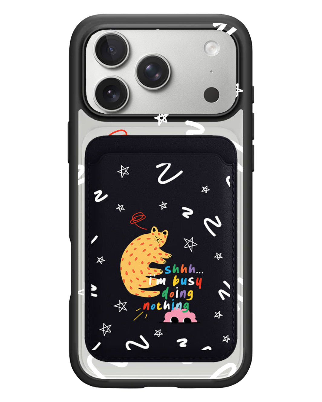 iPhone Magnetic Wallet Case - Busy Doing Nothing