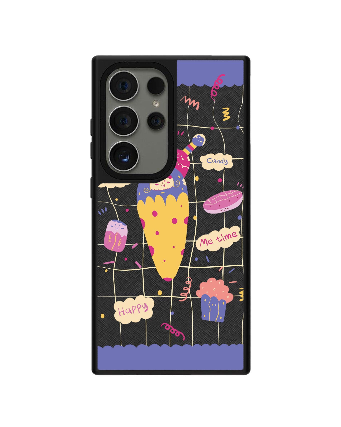 Android Leather Grip Case - Candy Doodle