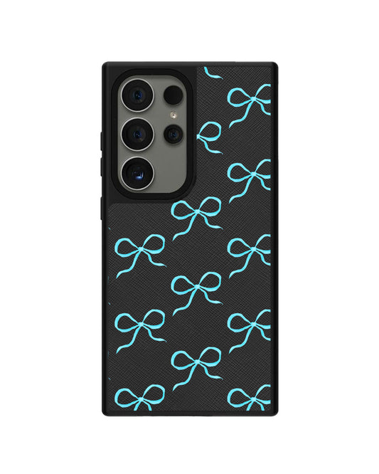 Android Leather Grip - Coquette Blue Bow