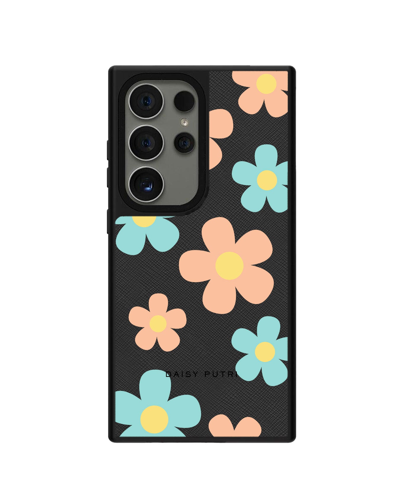 Android Leather Grip Case - Daisy Daze