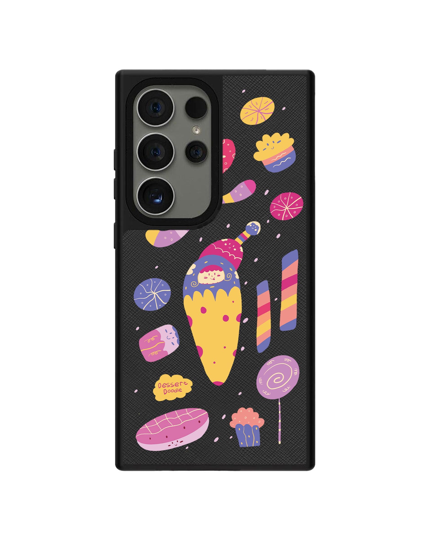 Android Leather Grip Case - Dessert Doodle