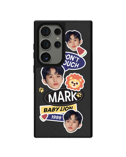 Android Leather Grip - Face Grid Baby Lion