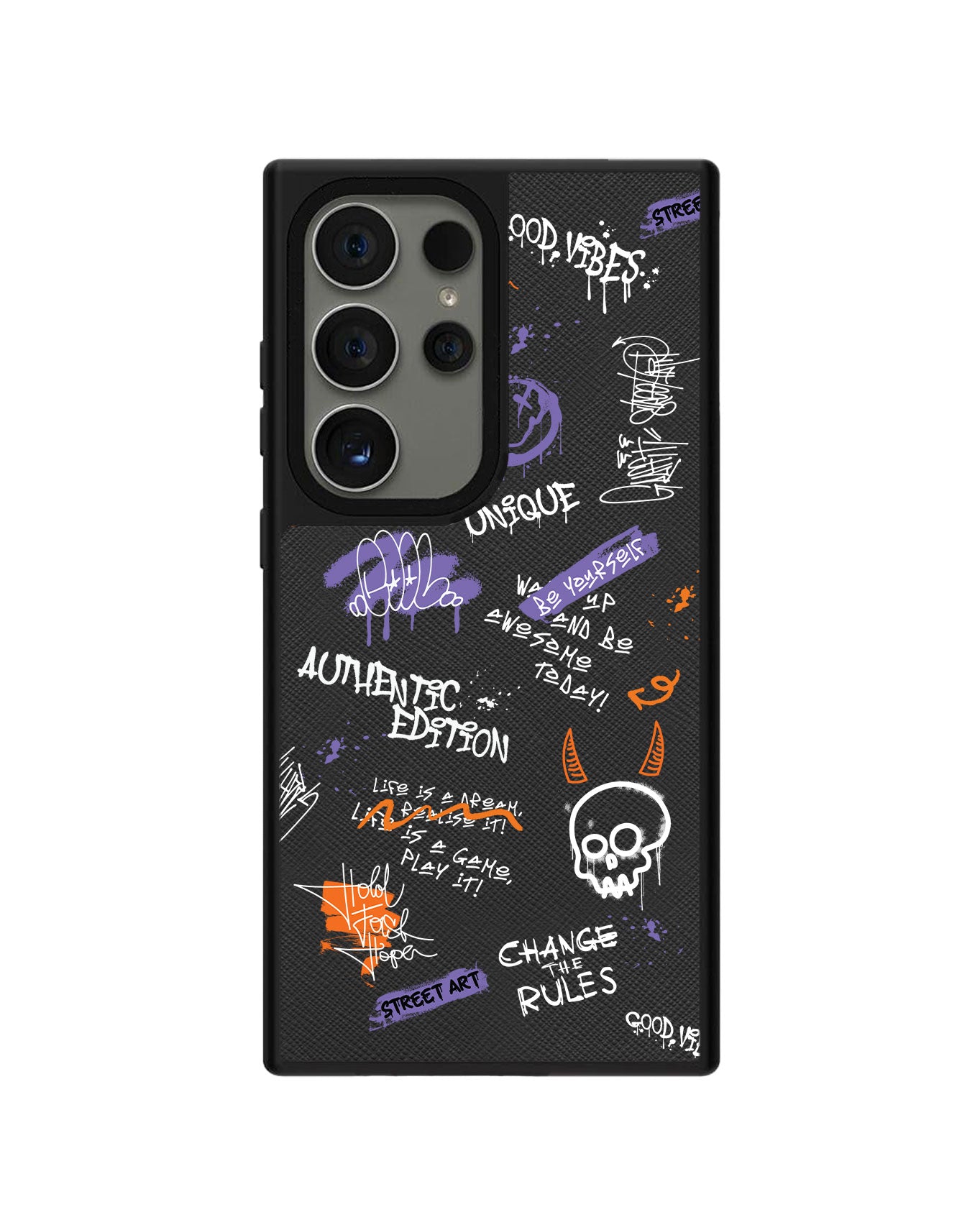 Android Leather Grip Case - Grafitti 1.0