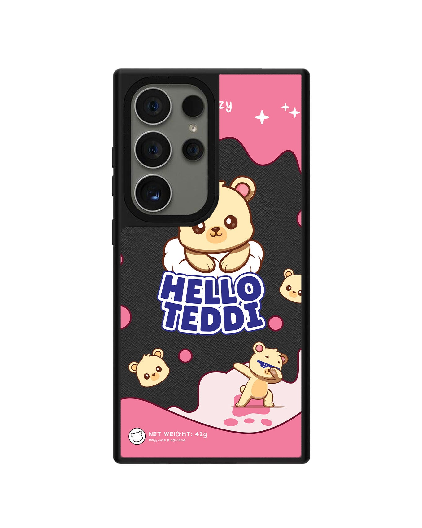 Android Leather Grip Case - Hello Teddy 2.0