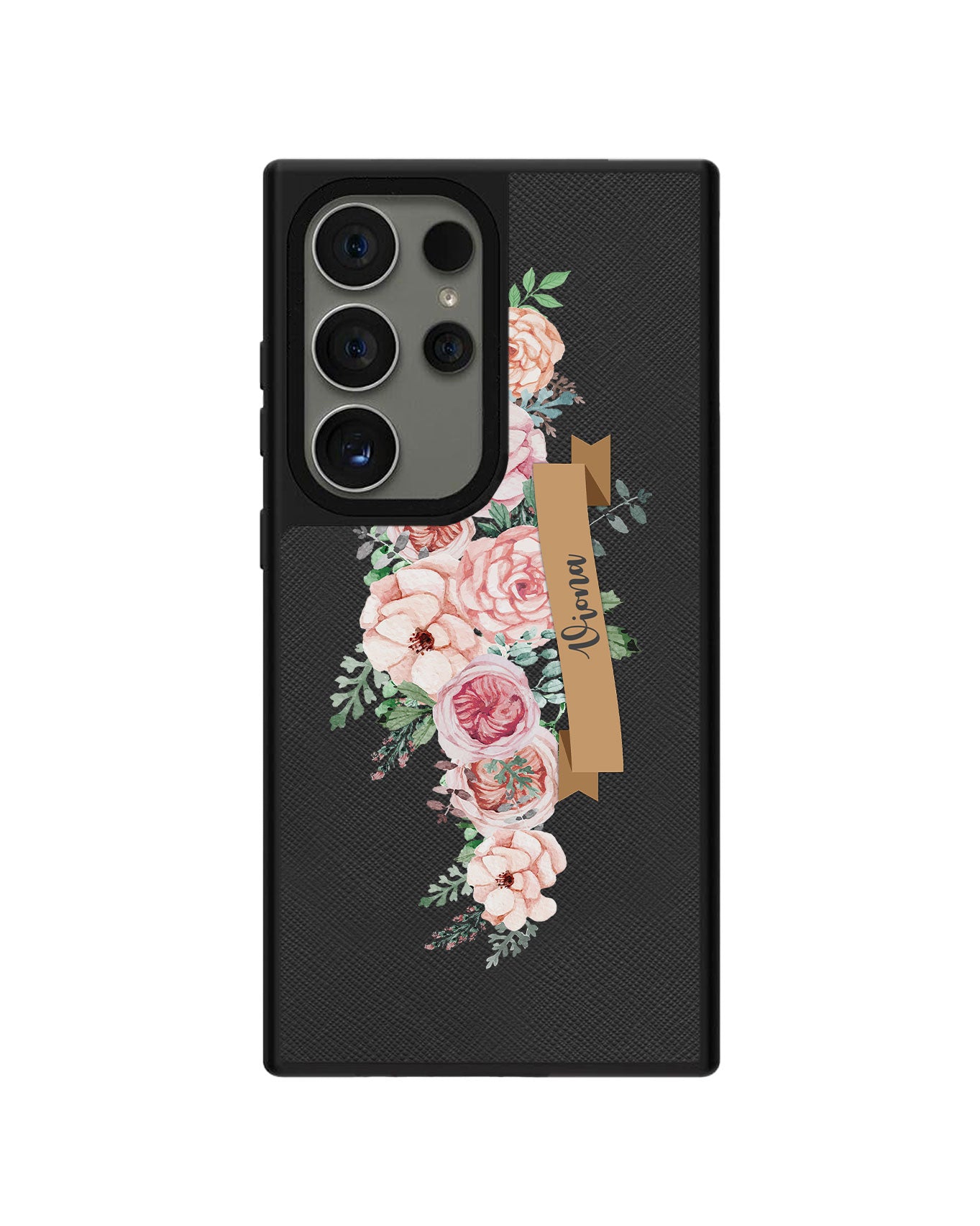 Android Leather Grip Case - Peony