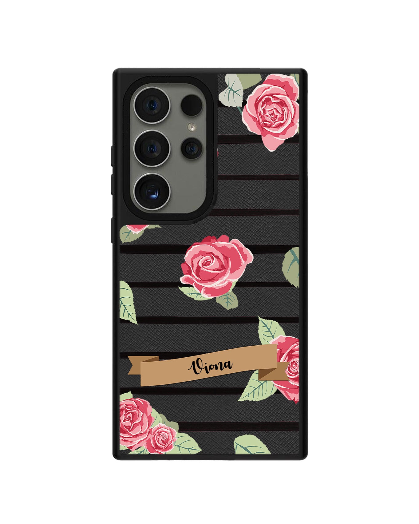 Android Leather Grip Case - Rose