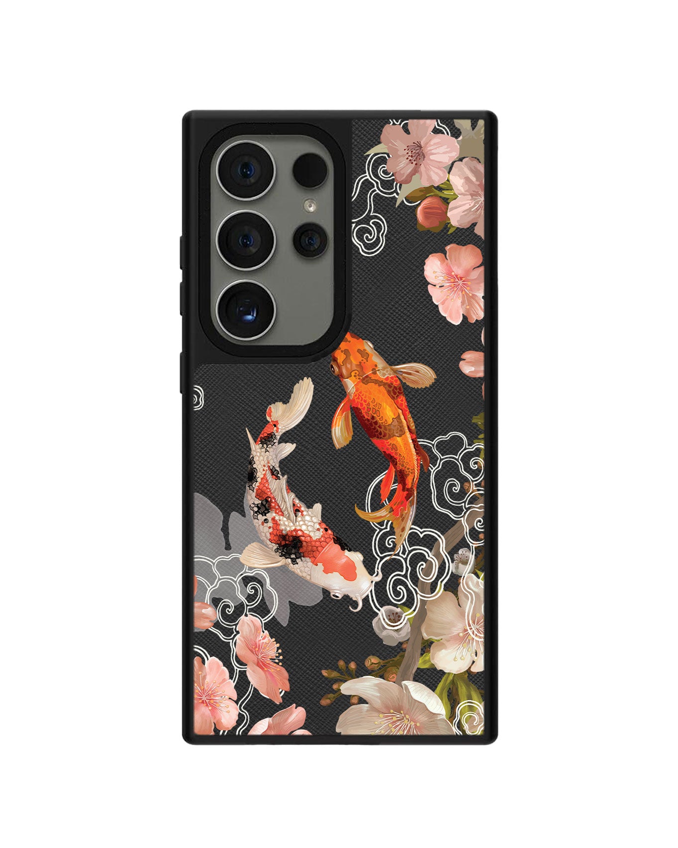 Android Leather Grip Case - Oil Painting Koi