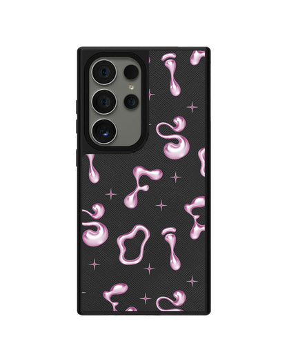 Android Leather Grip - CUSTOM MONOGRAM 3.0 Pink Chrome