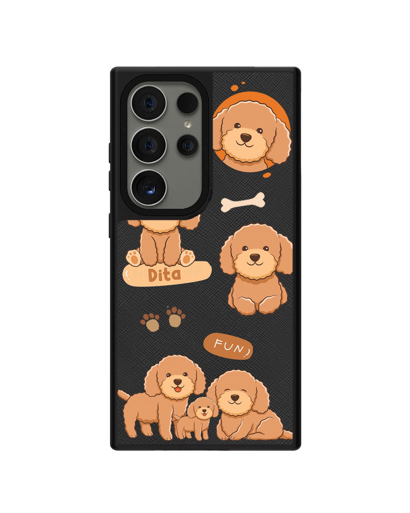 Android Leather Grip Case - Poodle Squad 4.0