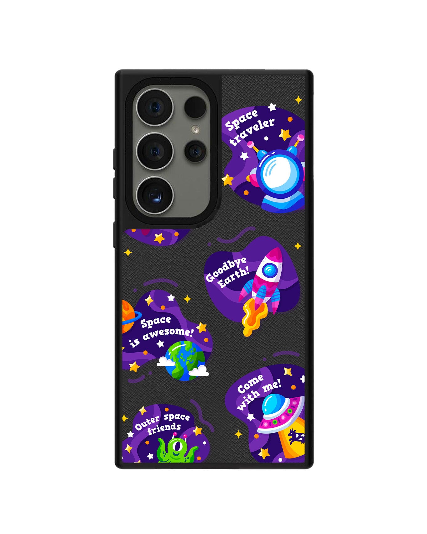 Android Leather Grip Case - Space Traveller