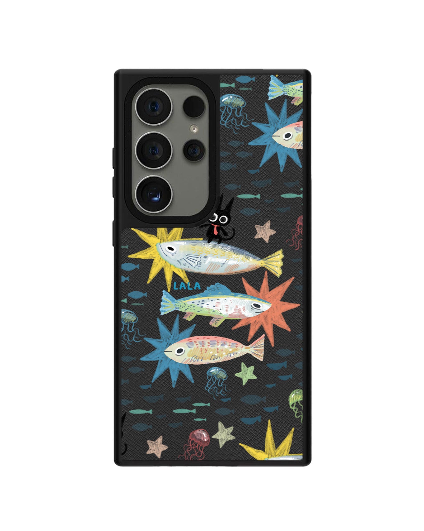 Android Leather Grip Case - The Fish Surfer