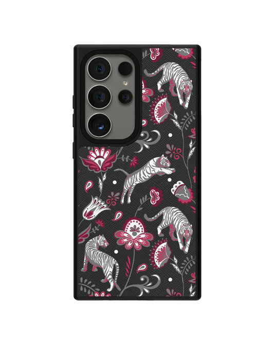 Android Leather Grip Case - Tiger & Floral 6.0