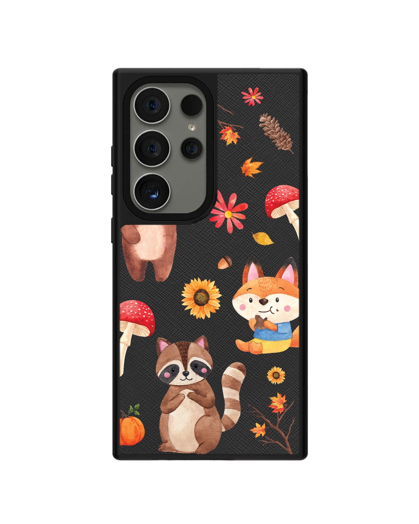 Android Leather Grip Case - Autumn Animals