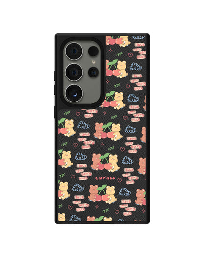 Android Leather Grip - Cherry Bear