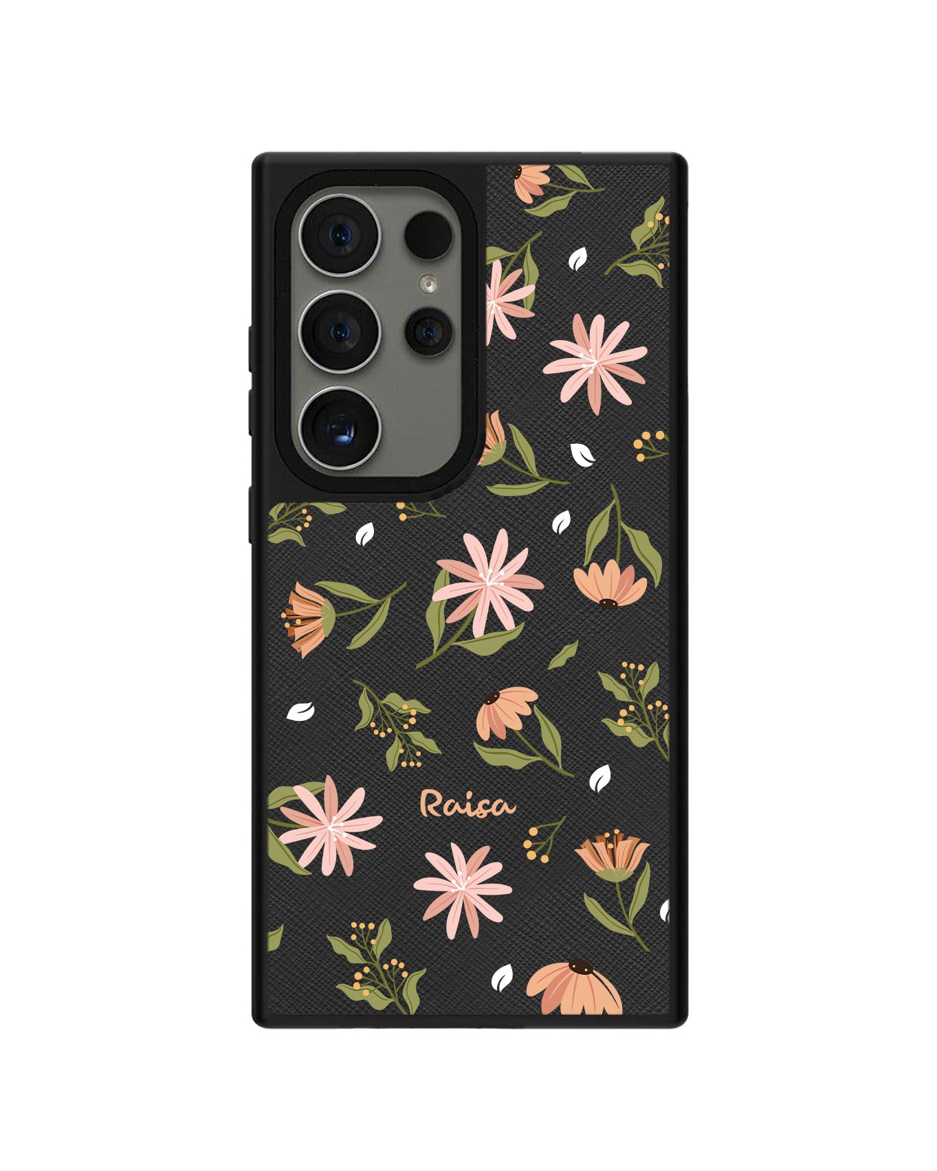 Android Leather Grip Case - Cosmos Flower