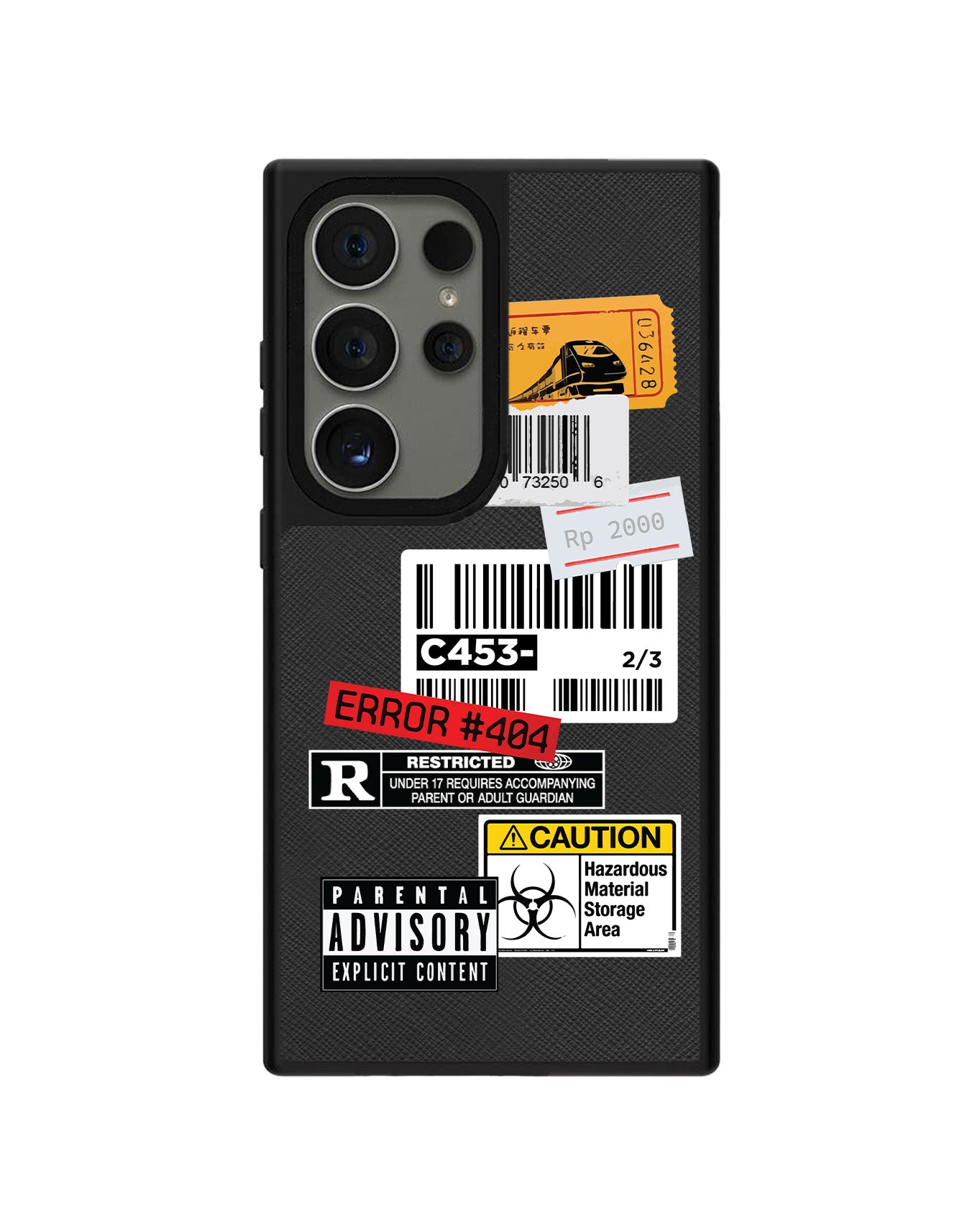 Android Leather Grip Case - Label Sticker Pack