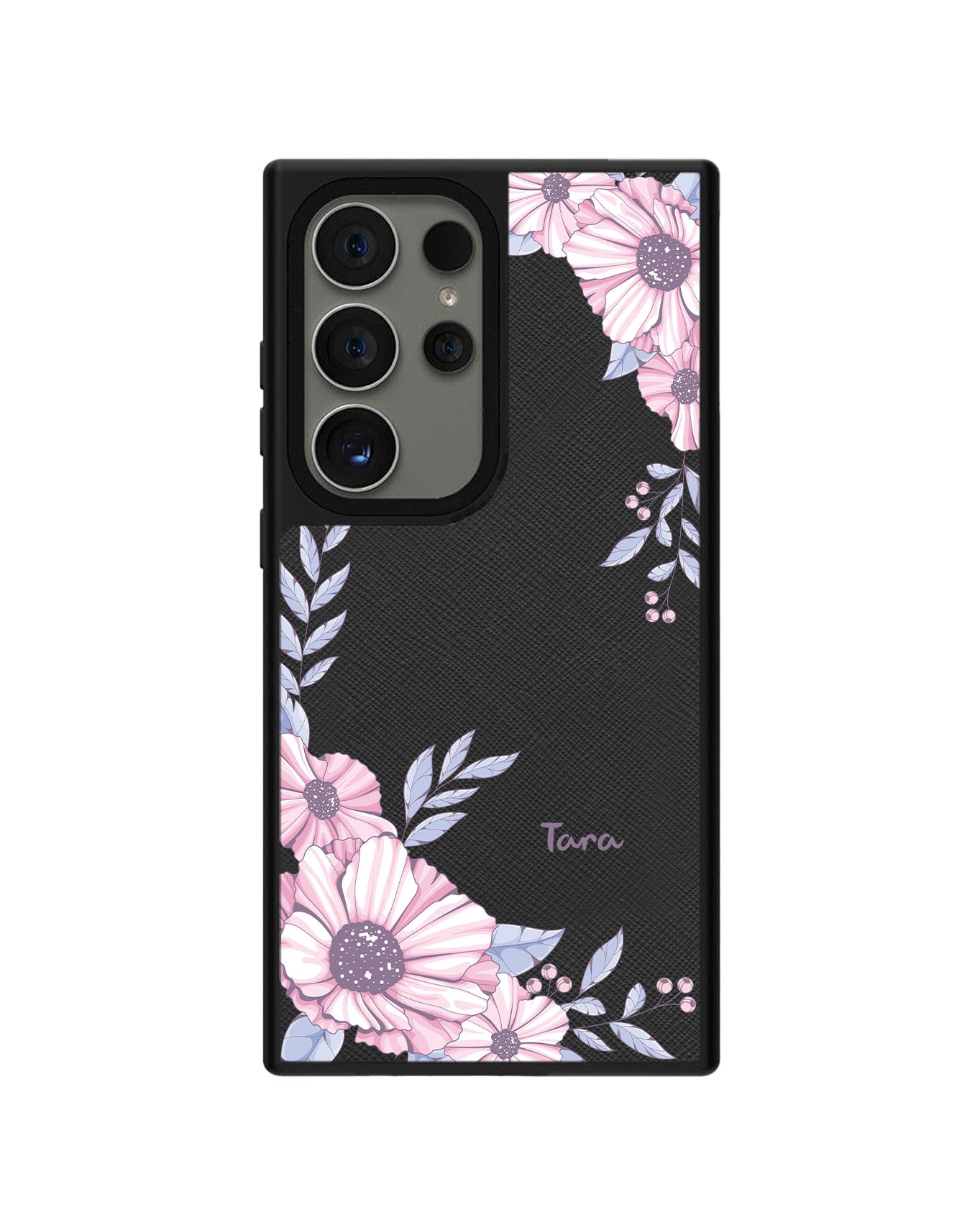 Android Leather Grip Case - Pink Blossom