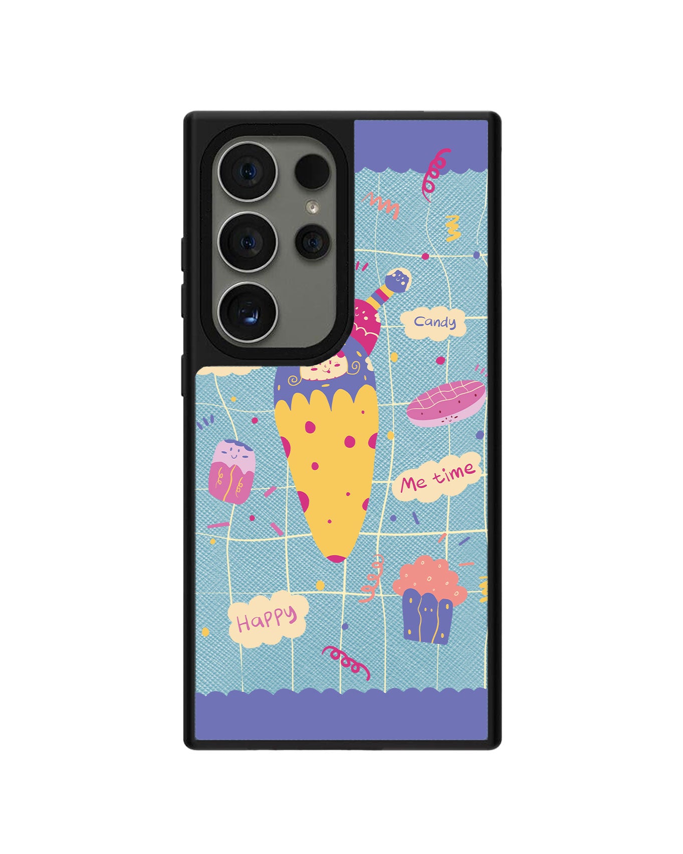 Android Leather Grip Case - Candy Doodle