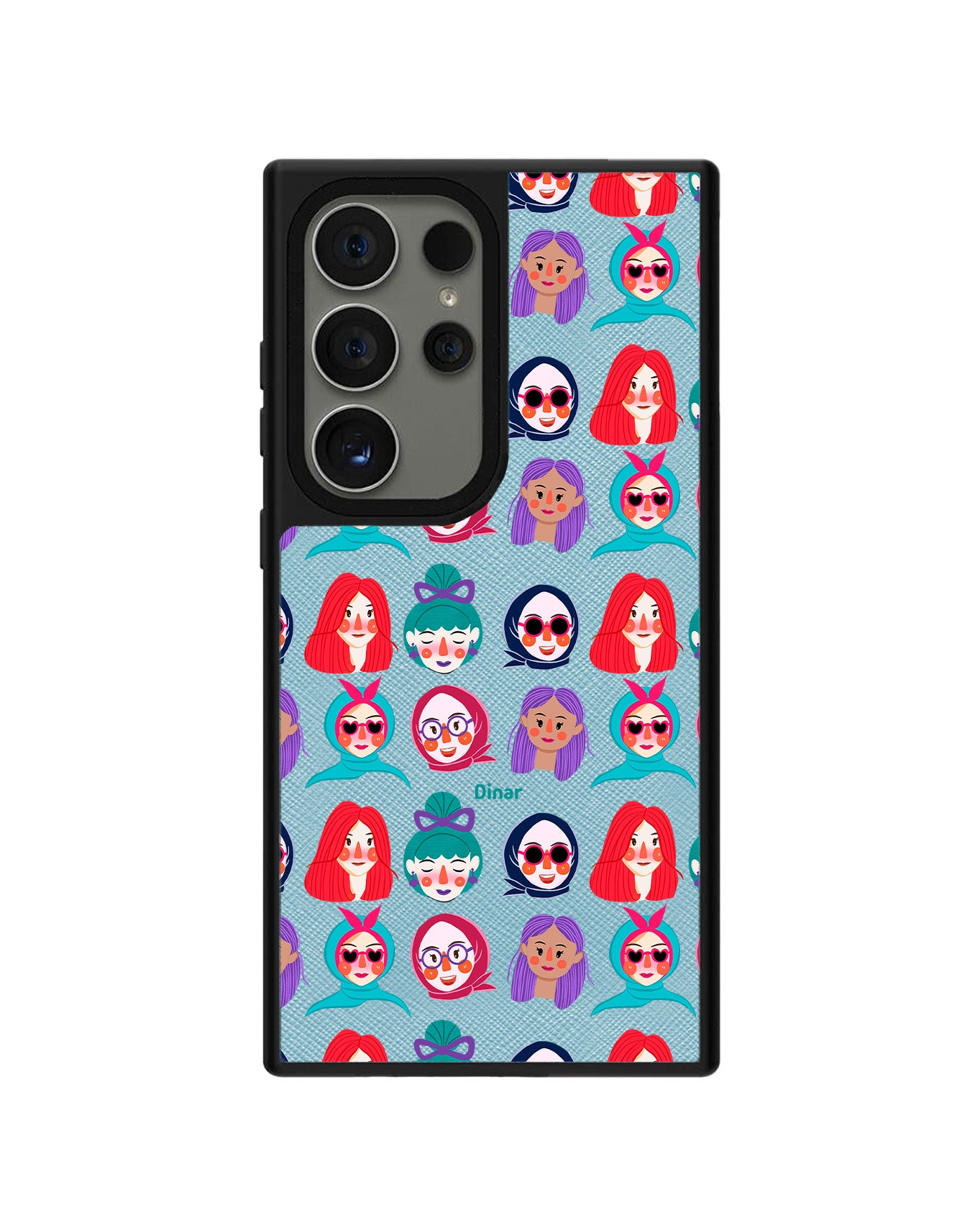 Android Leather Grip Case - Cute Sweety Faces