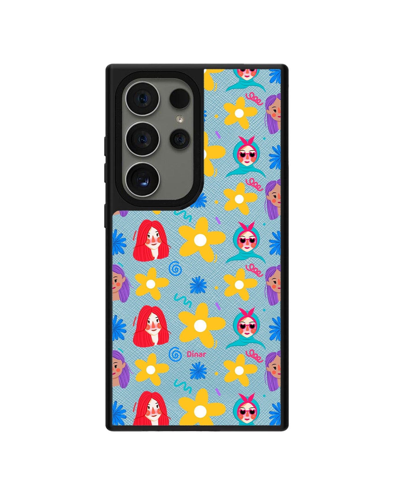 Android Leather Grip Case - Daisy Faces