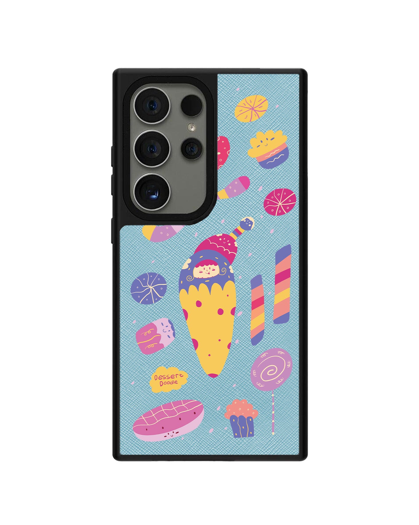 Android Leather Grip Case - Dessert Doodle