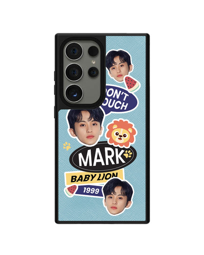 Android Leather Grip - Face Grid Baby Lion