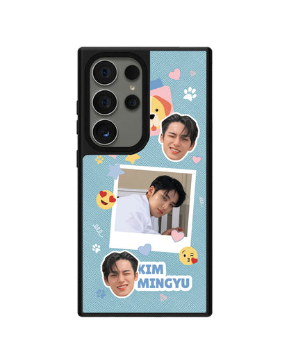Android Leather Grip - Face Grid Polaroid