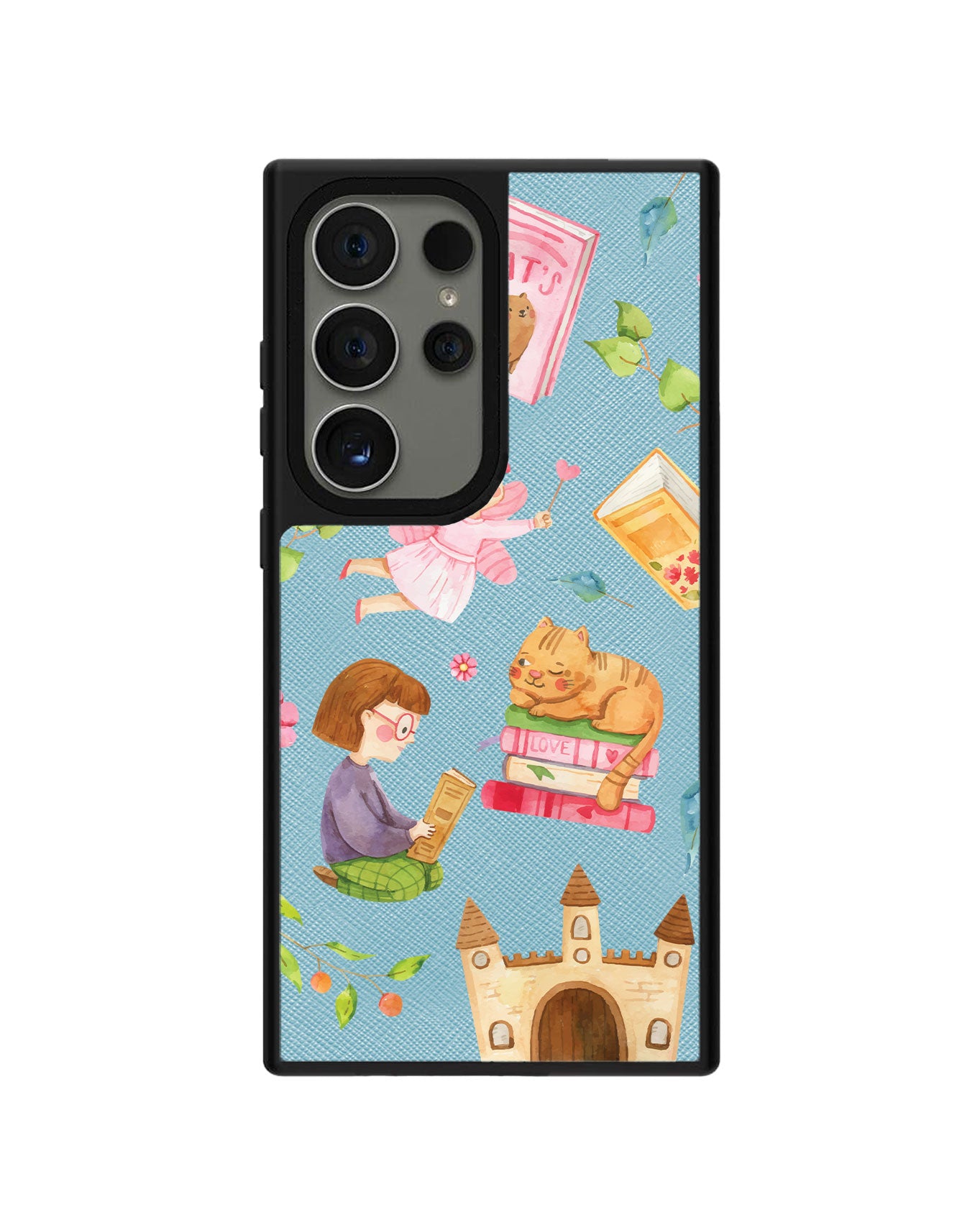 Android Leather Grip Case - Fairy Cat