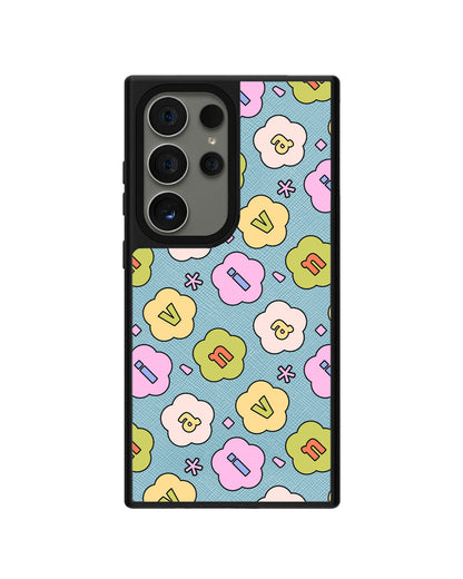 Android Leather Grip - CUSTOM MONOGRAM 3.0 Flower Petals 1.0