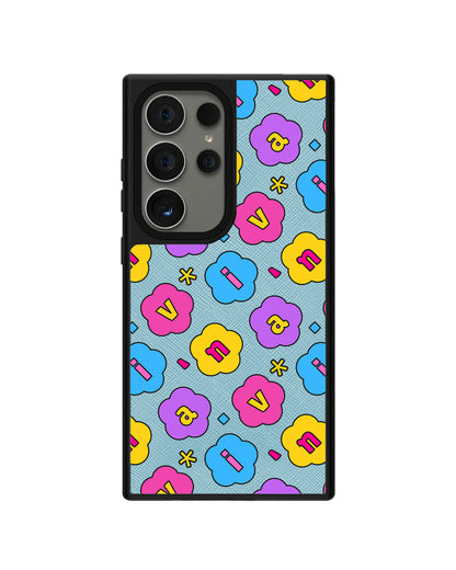 Android Leather Grip - CUSTOM MONOGRAM 3.0 Flower Petals 4.0