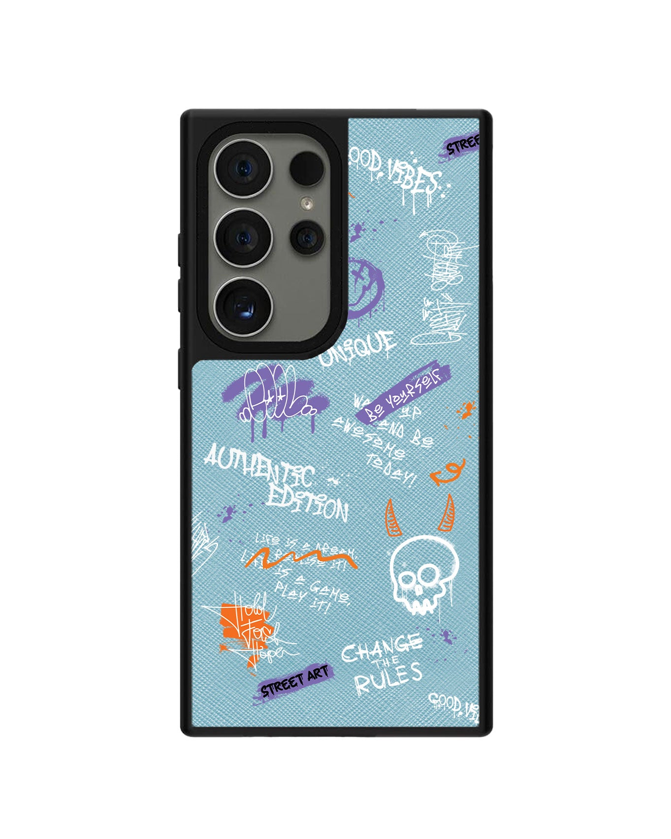 Android Leather Grip Case - Grafitti 1.0