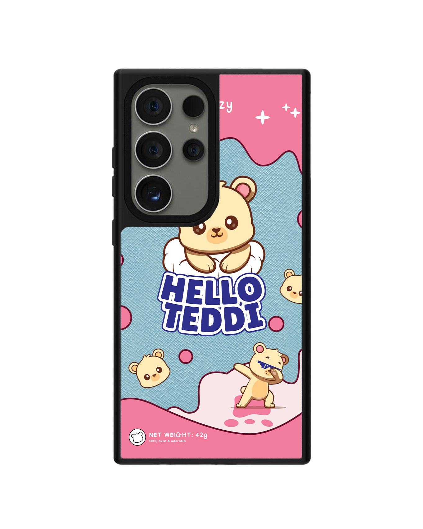 Android Leather Grip Case - Hello Teddy 2.0