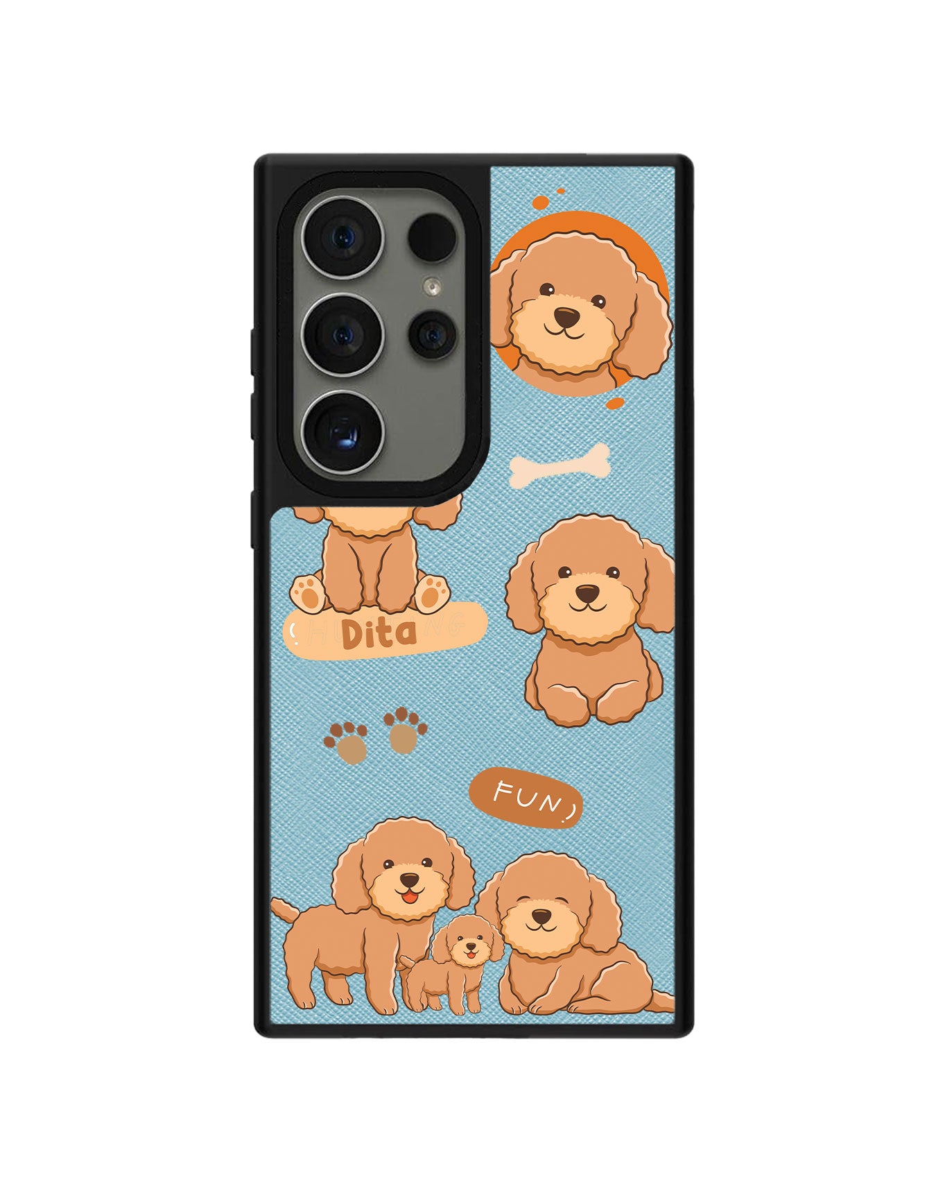 Android Leather Grip Case - Poodle Squad 4.0