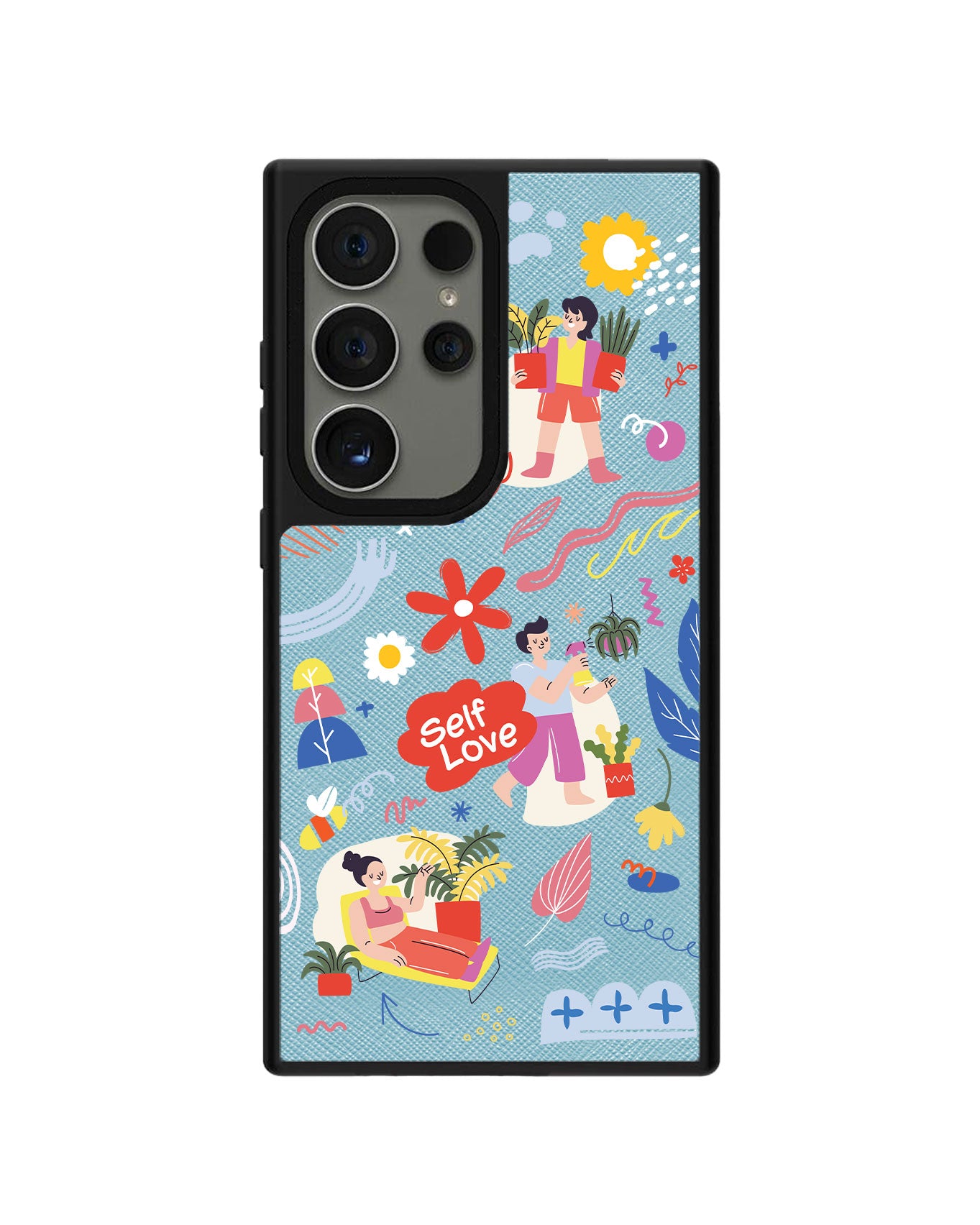 Android Leather Grip Case - Self Love Sticker Pack 1.0