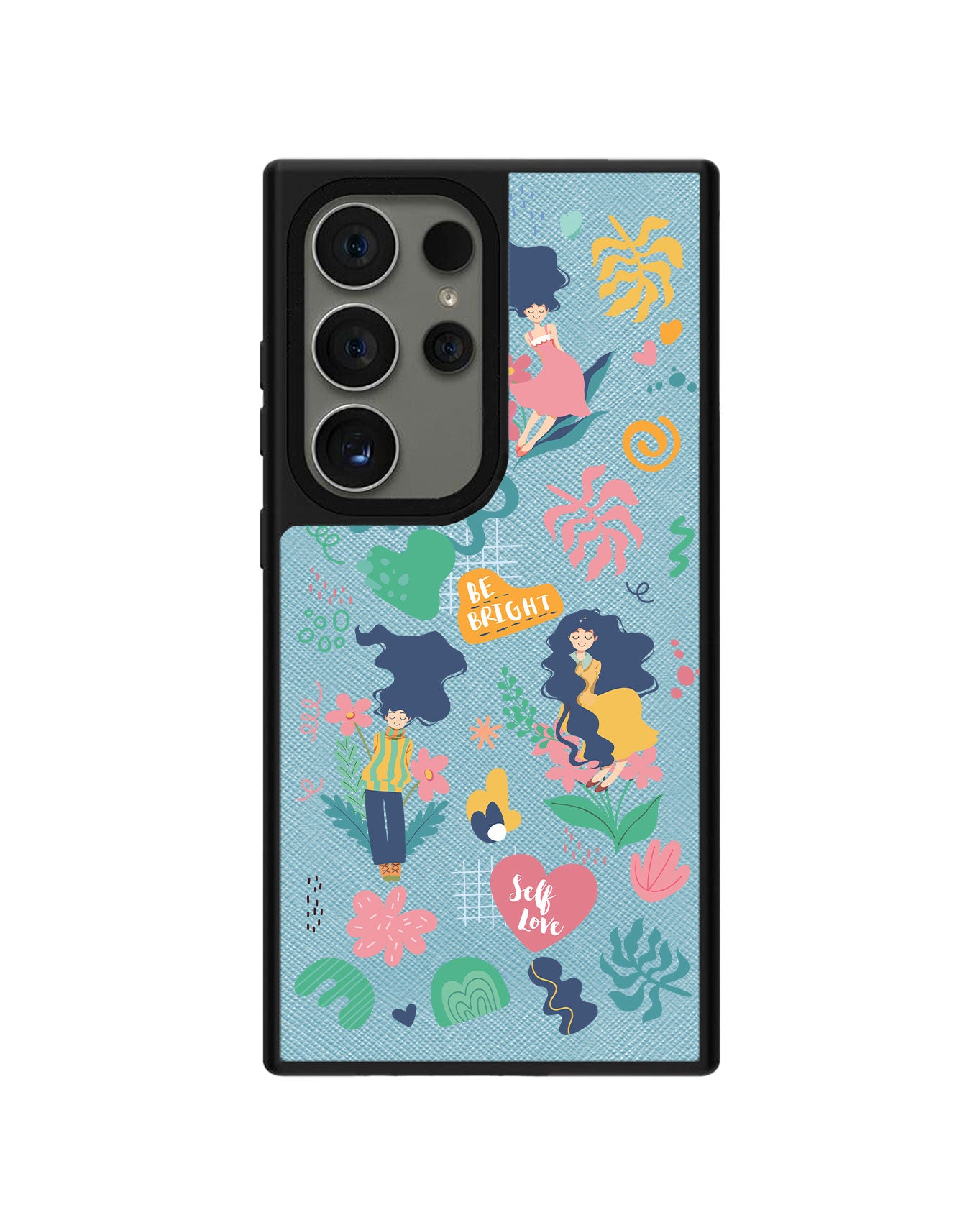 Android Leather Grip Case - Self Love Sticker Pack 2.0