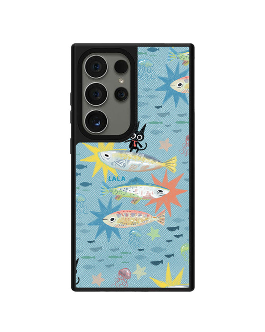 Android Leather Grip Case - The Fish Surfer