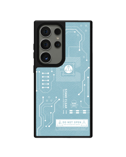 Android Leather Grip - Circuit White