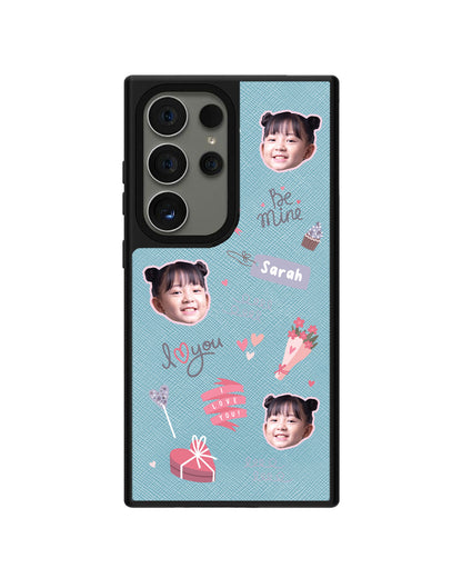 Android Leather Grip - Face Grid Lovely