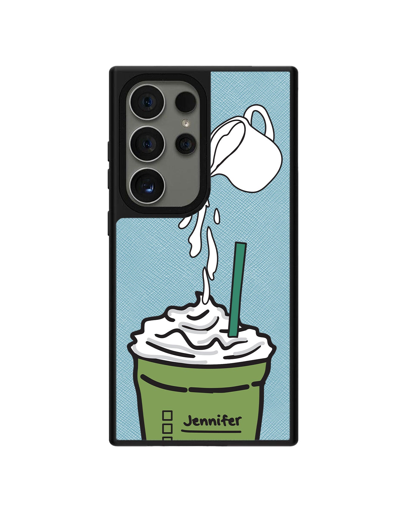 Android Leather Grip Case - Greentea Matcha Frappe