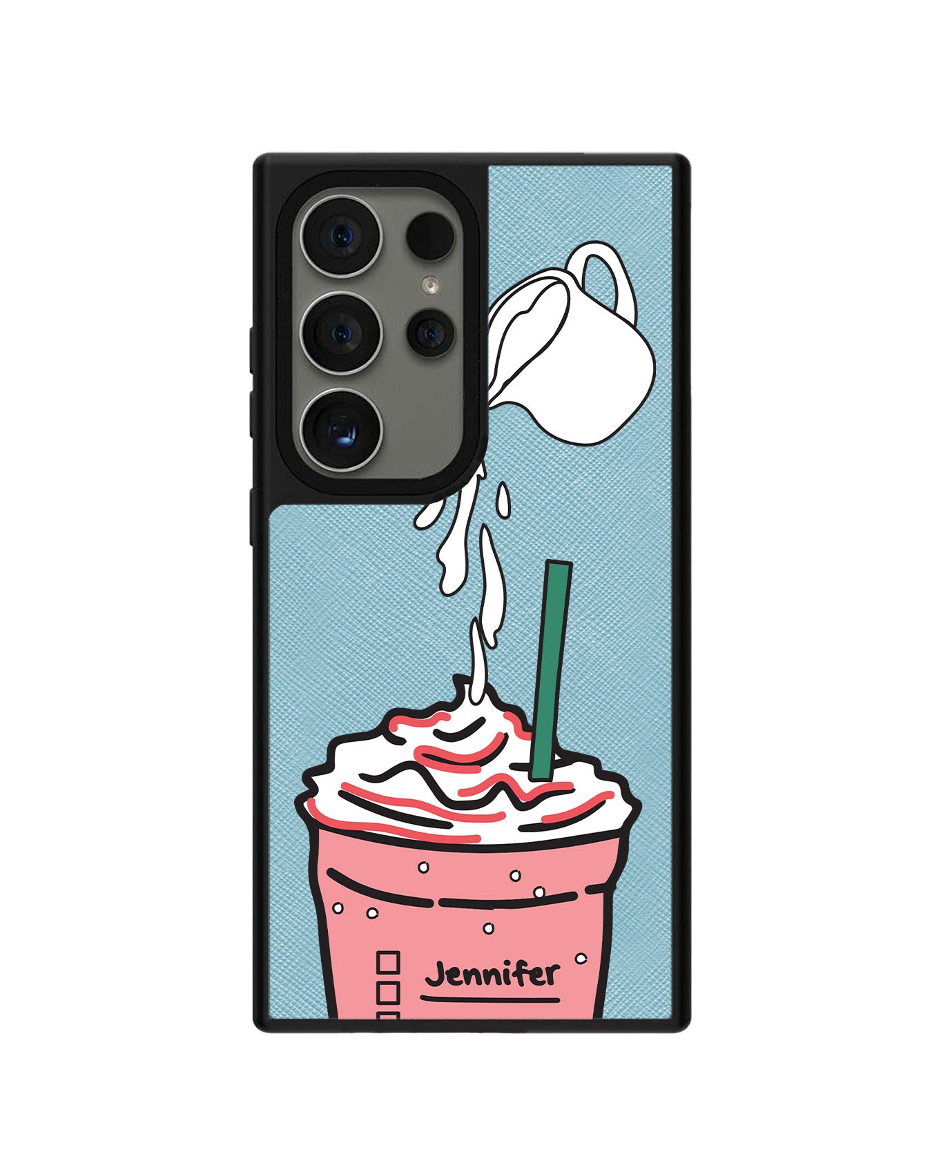 Android Leather Grip Case - Raspberry Frappe