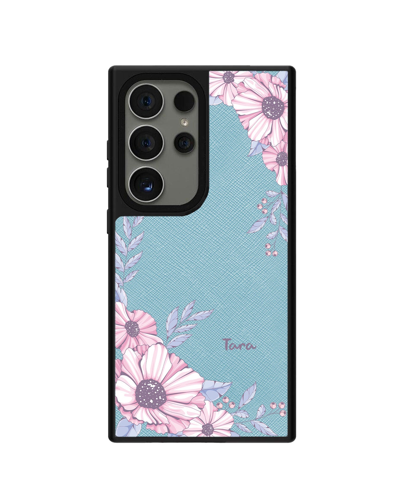 Android Leather Grip Case - Pink Blossom